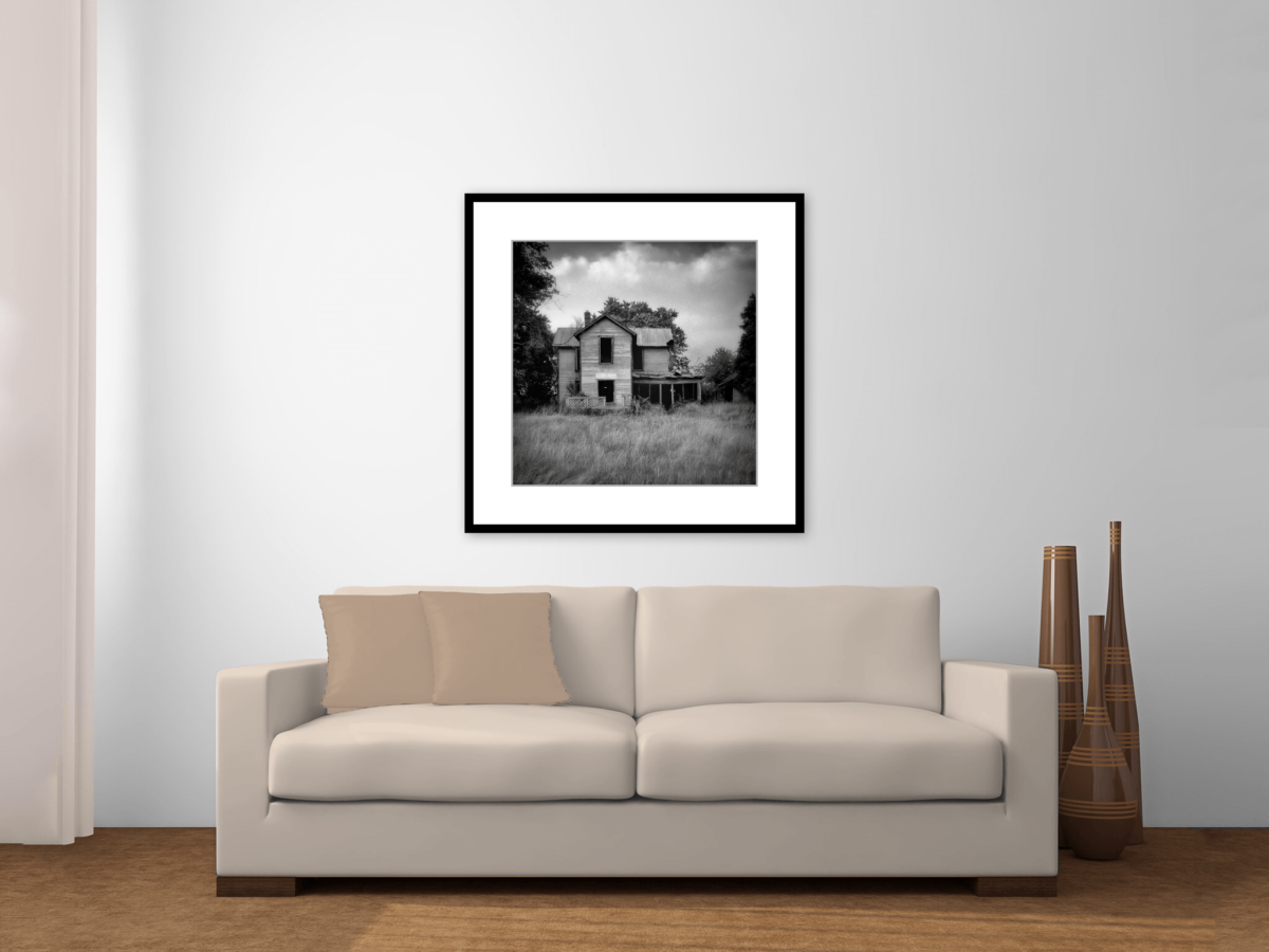 "Empty" Abandoned House Photography Print Framed