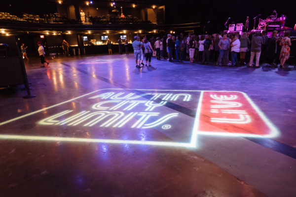 Austin City Limits Logo Projected on the Floor of the Moody Theater
