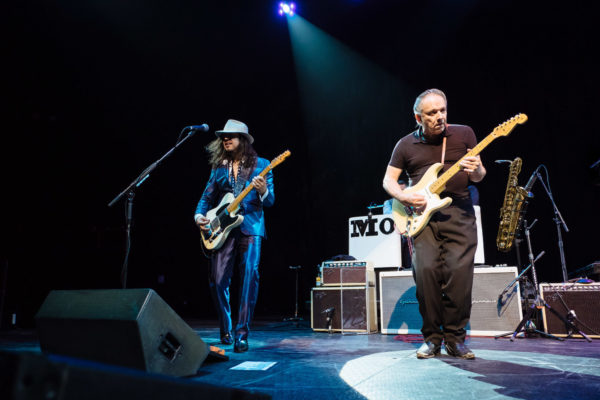 Eddie Perez and Jimmie Vaughan playing guitar together