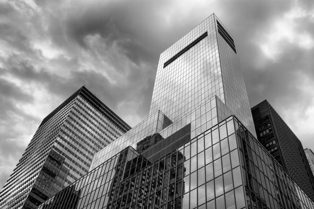 New York City Buildings - Black and White Photograph
