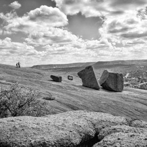 Out There and Beyond - Enchanted Rock Black and White Photo