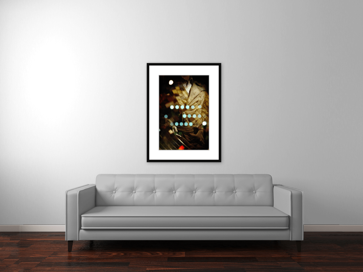 "Trench Coat" Framed Photography Print Above Couch